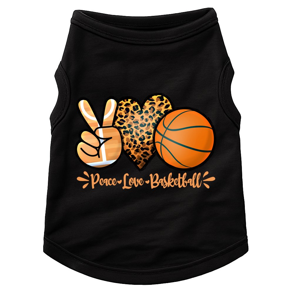 Basketball Peace Love Basketball Mom Game Day Outfit Gift Doggie Tank