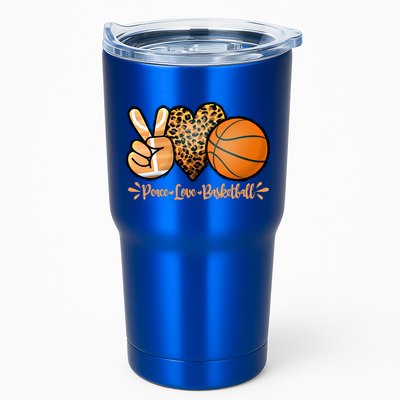 Basketball Peace Love Basketball Mom Game Day Outfit Gift Tumbler
