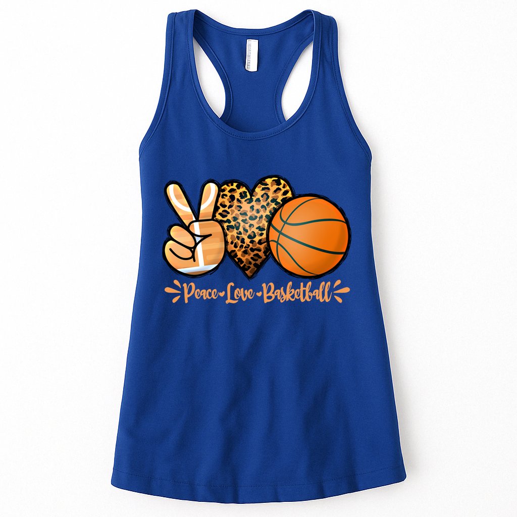 Basketball Peace Love Basketball Mom Game Day Outfit Gift Womens Tank Top