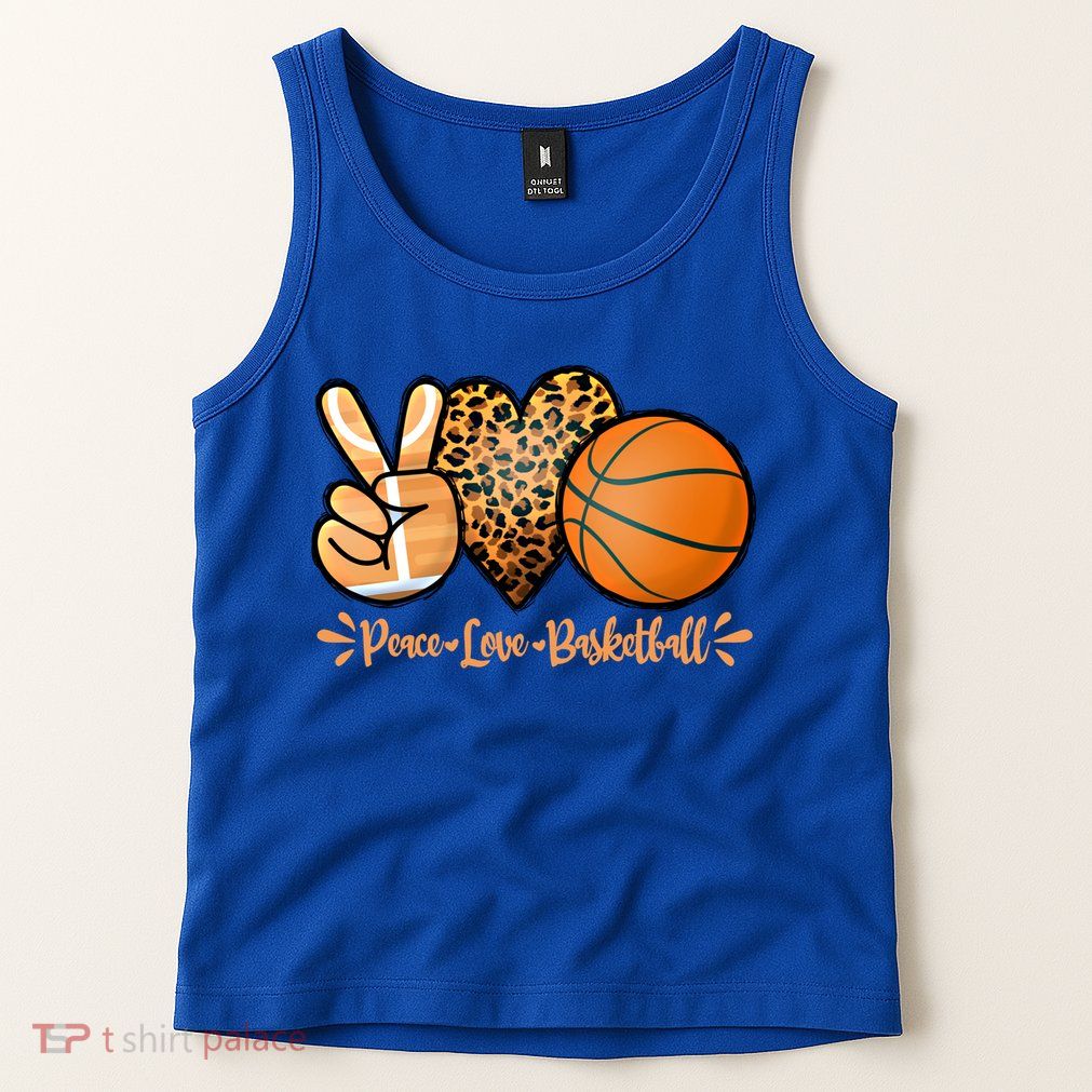Basketball Peace Love Basketball Mom Game Day Outfit Gift Tank Top