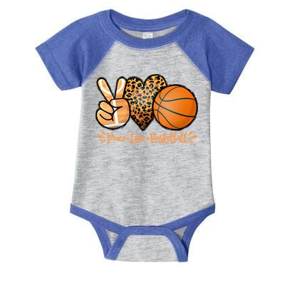 Basketball Peace Love Basketball Mom Game Day Outfit Gift Infant Baby Jersey Bodysuit