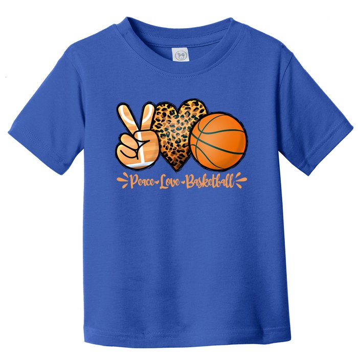 Basketball Peace Love Basketball Mom Game Day Outfit Gift Toddler T-Shirt