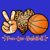 Basketball Peace Love Basketball Mom Game Day Outfit Gift Womens T-Shirt