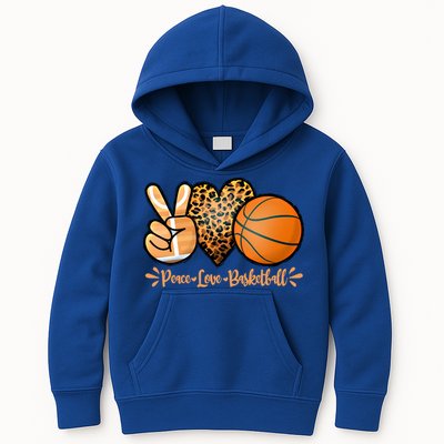 Basketball Peace Love Basketball Mom Game Day Outfit Gift Kids Hoodie