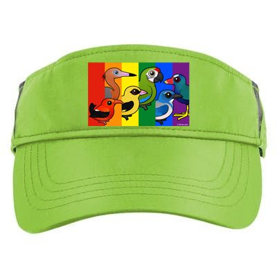 Birdorable Pride Lgbtq Rainbow Colorful Cartoon Cute Birds Gift Adult Drive Performance Visor