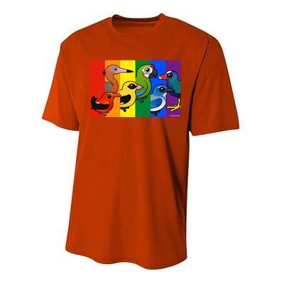 Birdorable Pride Lgbtq Rainbow Colorful Cartoon Cute Birds Gift Performance Sprint T-Shirt