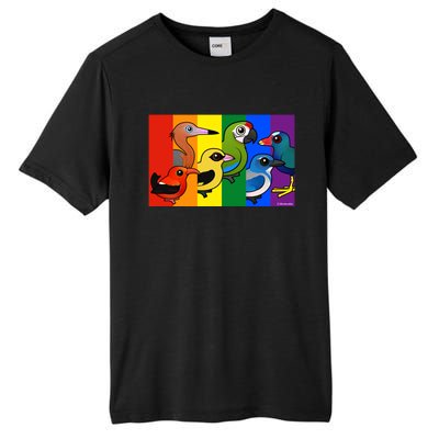 Birdorable Pride Lgbtq Rainbow Colorful Cartoon Cute Birds Gift Tall Fusion ChromaSoft Performance T-Shirt