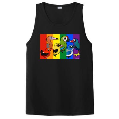 Birdorable Pride Lgbtq Rainbow Colorful Cartoon Cute Birds Gift PosiCharge Competitor Tank