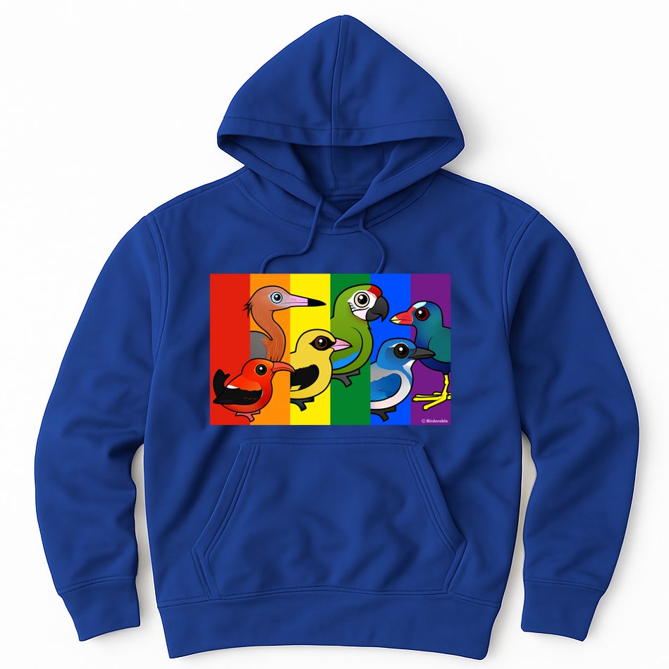 Birdorable Pride Lgbtq Rainbow Colorful Cartoon Cute Birds Gift Hoodie