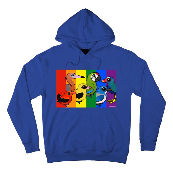 Birdorable Pride Lgbtq Rainbow Colorful Cartoon Cute Birds Gift Hoodie