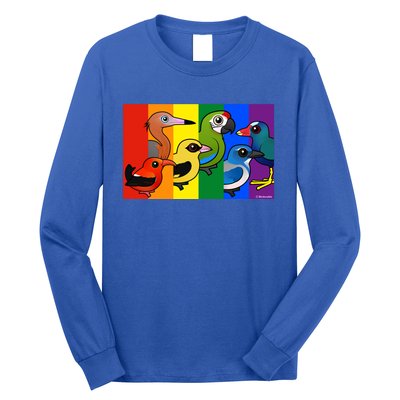 Birdorable Pride Lgbtq Rainbow Colorful Cartoon Cute Birds Gift Long Sleeve Shirt