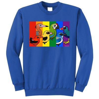 Birdorable Pride Lgbtq Rainbow Colorful Cartoon Cute Birds Gift Sweatshirt