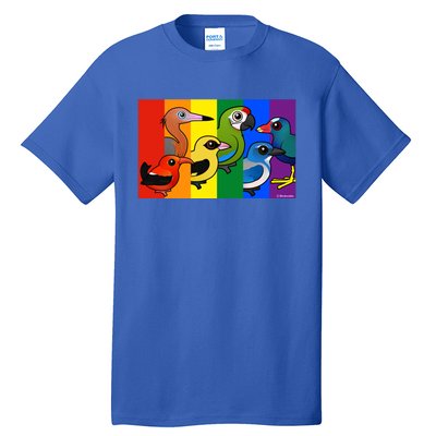 Birdorable Pride Lgbtq Rainbow Colorful Cartoon Cute Birds Gift Tall T-Shirt