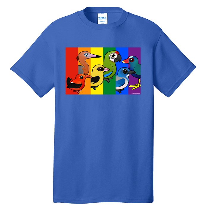 Birdorable Pride Lgbtq Rainbow Colorful Cartoon Cute Birds Gift Tall T-Shirt