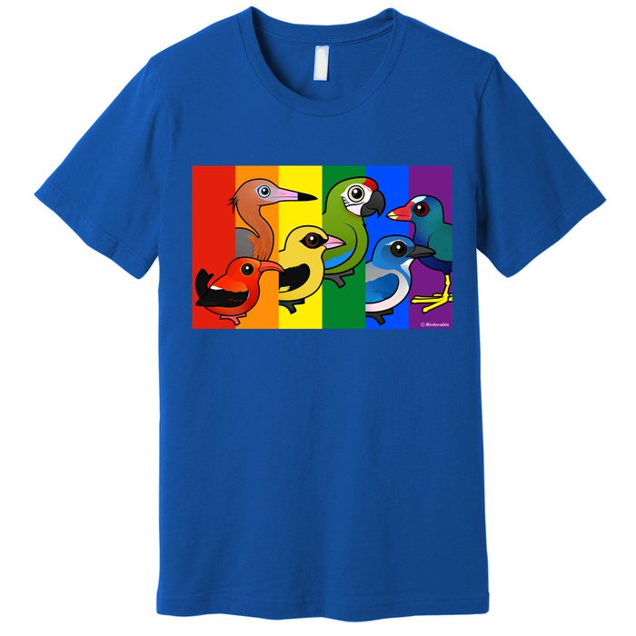 Birdorable Pride Lgbtq Rainbow Colorful Cartoon Cute Birds Gift Premium T-Shirt