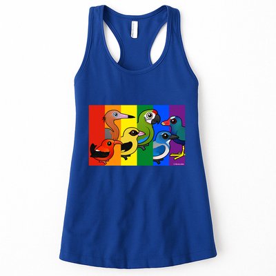 Birdorable Pride Lgbtq Rainbow Colorful Cartoon Cute Birds Gift Womens Tank Top