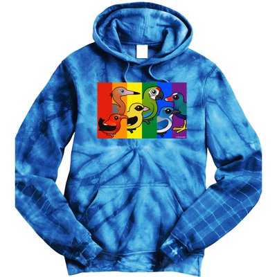 Birdorable Pride Lgbtq Rainbow Colorful Cartoon Cute Birds Gift Tie Dye Hoodie