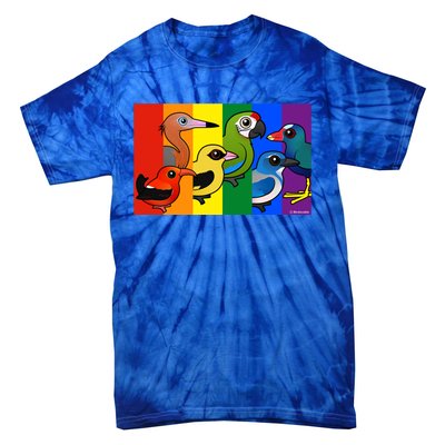 Birdorable Pride Lgbtq Rainbow Colorful Cartoon Cute Birds Gift Tie-Dye T-Shirt