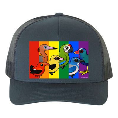 Birdorable Pride Lgbtq Rainbow Colorful Cartoon Cute Birds Gift Yupoong Adult 5-Panel Trucker Hat