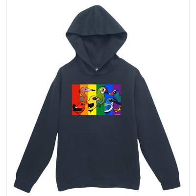 Birdorable Pride Lgbtq Rainbow Colorful Cartoon Cute Birds Gift Urban Pullover Hoodie