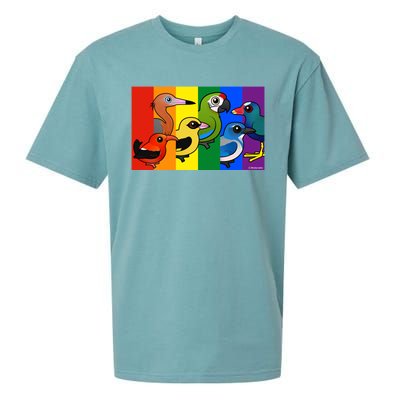 Birdorable Pride Lgbtq Rainbow Colorful Cartoon Cute Birds Gift Sueded Cloud Jersey T-Shirt