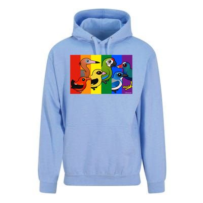 Birdorable Pride Lgbtq Rainbow Colorful Cartoon Cute Birds Gift Unisex Surf Hoodie