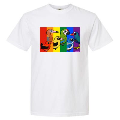 Birdorable Pride Lgbtq Rainbow Colorful Cartoon Cute Birds Gift Garment-Dyed Heavyweight T-Shirt