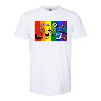 Birdorable Pride Lgbtq Rainbow Colorful Cartoon Cute Birds Gift Softstyle CVC T-Shirt