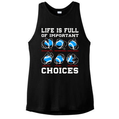 Baseball Pitcher Life Choices Ball Sport Lover Great Gift Ladies PosiCharge Tri-Blend Wicking Tank