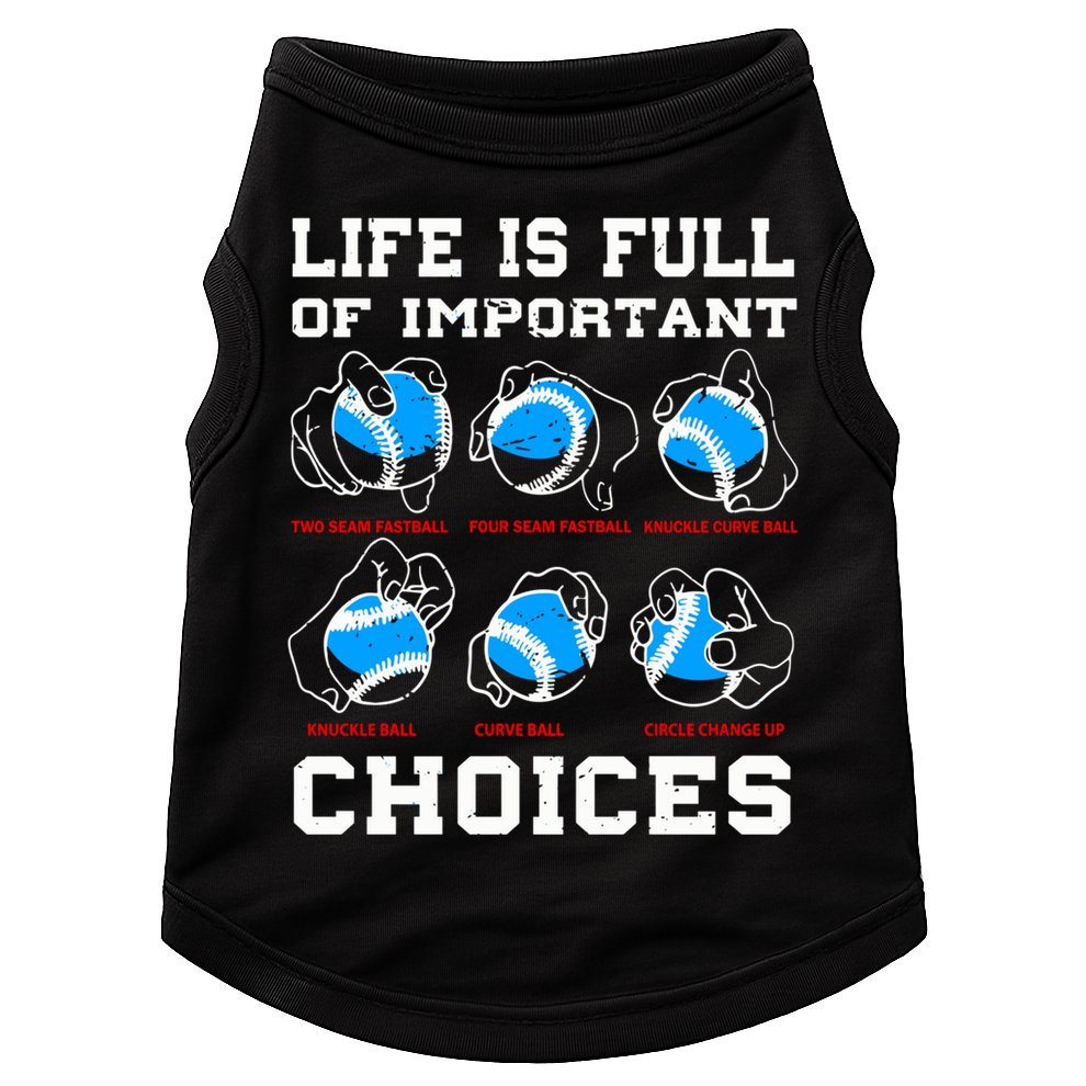 Baseball Pitcher Life Choices Ball Sport Lover Great Gift Doggie Tank