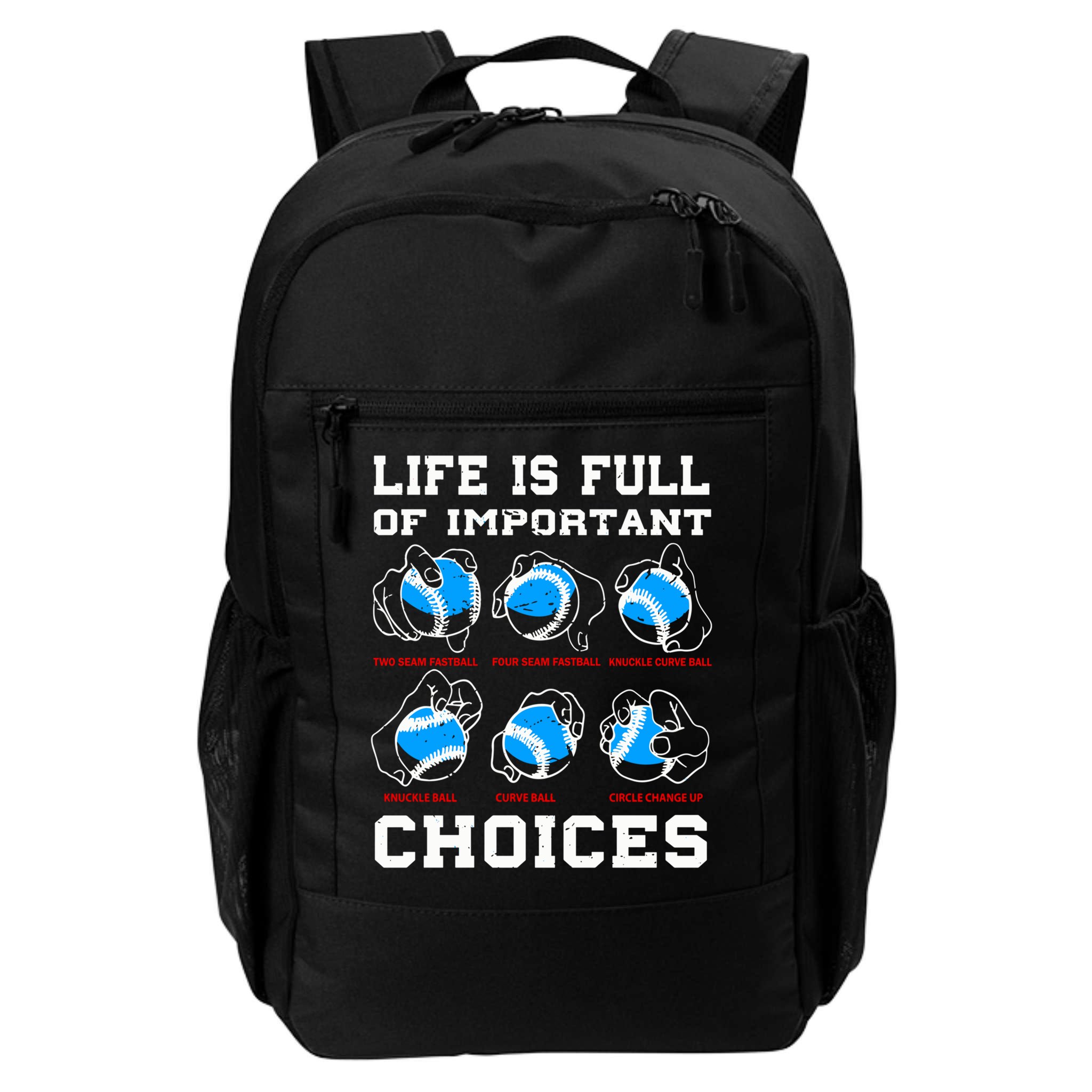 Baseball Pitcher Life Choices Ball Sport Lover Great Gift Backpack