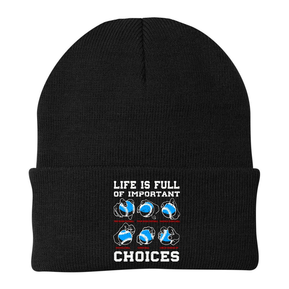 Baseball Pitcher Life Choices Ball Sport Lover Great Gift Beanie