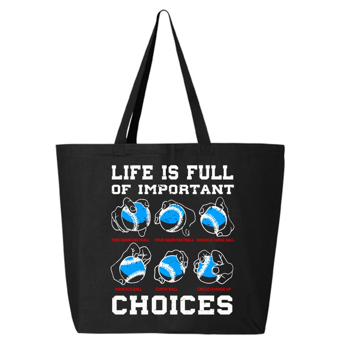 Baseball Pitcher Life Choices Ball Sport Lover Great Gift 25L Jumbo Tote