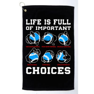 Baseball Pitcher Life Choices Ball Sport Lover Great Gift Golf Towel