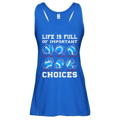 Baseball Pitcher Life Choices Ball Sport Lover Great Gift Ladies Essential Flowy Tank