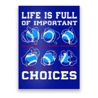 Baseball Pitcher Life Choices Ball Sport Lover Great Gift Poster