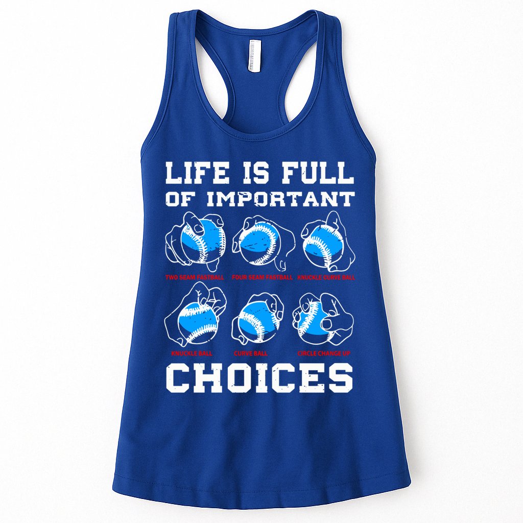 Baseball Pitcher Life Choices Ball Sport Lover Great Gift Womens Tank Top