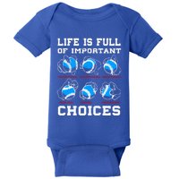 Baseball Pitcher Life Choices Ball Sport Lover Great Gift Baby Bodysuit