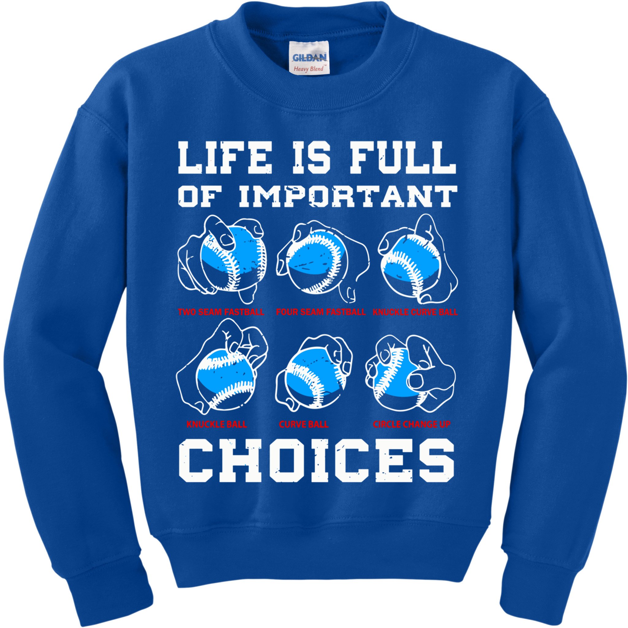 Baseball Pitcher Life Choices Ball Sport Lover Great Gift Kids Sweatshirt