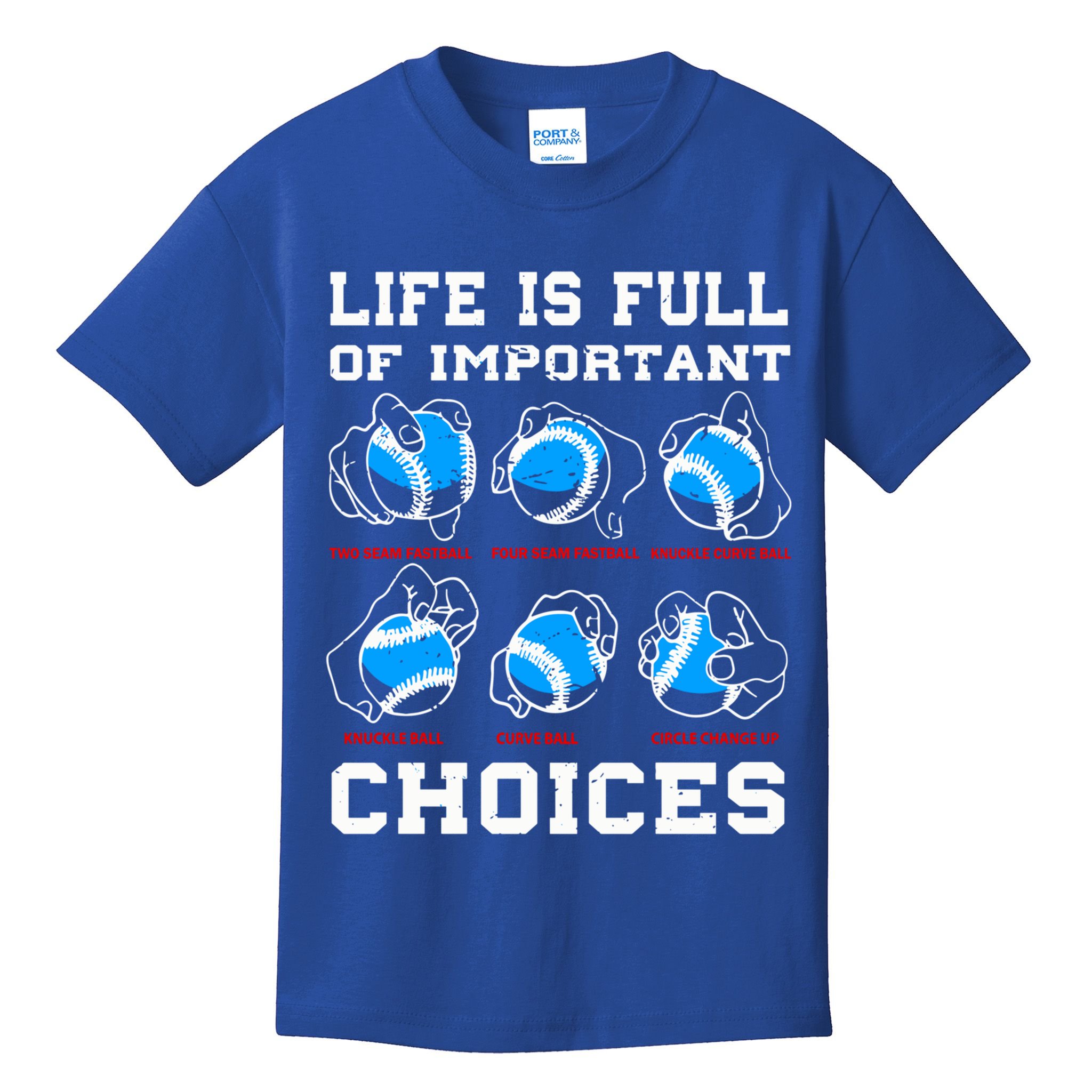 Baseball Pitcher Life Choices Ball Sport Lover Great Gift Kids T-Shirt