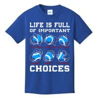 Baseball Pitcher Life Choices Ball Sport Lover Great Gift Kids T-Shirt