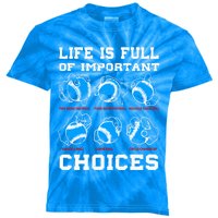 Baseball Pitcher Life Choices Ball Sport Lover Great Gift Kids Tie-Dye T-Shirt