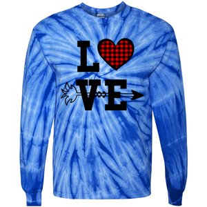 Buffalo Plaid Love Heart Valentine's Day Pajama Top Great Gift Tie-Dye Long Sleeve Shirt