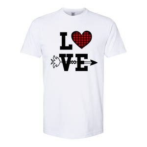 Buffalo Plaid Love Heart Valentine's Day Pajama Top Great Gift Softstyle CVC T-Shirt