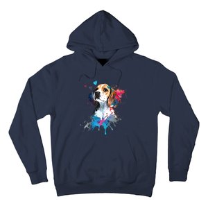 Beagle Puppy Lover Dog Mom Cute Valentines Day Love Themed Hoodie