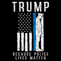 Because Police Lives Matter Pro Trump Thin Blue Line Us Flag Womens Tank Top