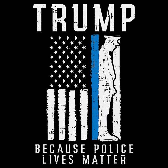 Because Police Lives Matter Pro Trump Thin Blue Line Us Flag Womens Tank Top