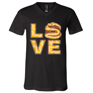 Ball Python Love Boa Pet Snake Animal V-Neck T-Shirt