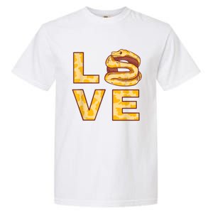 Ball Python Love Boa Pet Snake Animal Garment-Dyed Heavyweight T-Shirt