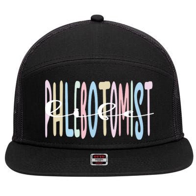 Best Phlebotomist Life Phlebotomy 7 Panel Mesh Trucker Snapback Hat